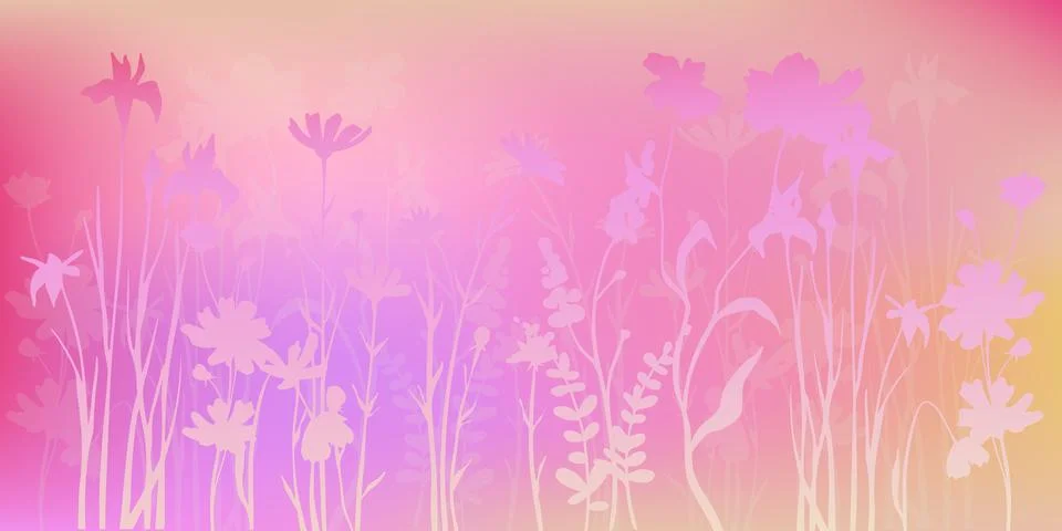 Spring background with soft gradient bloom Stock Illustration