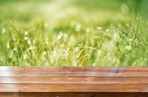 Spring background table Stock Photos