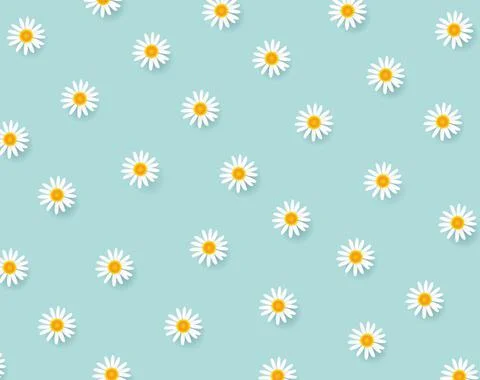 Spring Background With White Camomiles Stock Illustration