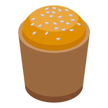 Spring bakery icon isometric vector. Cake bread Stock Illustration