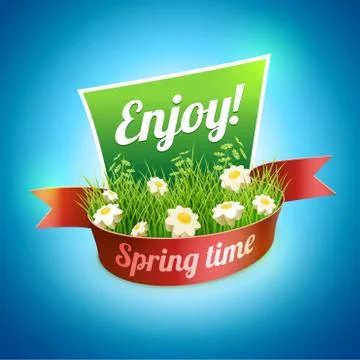 Spring banner design Stock Illustration