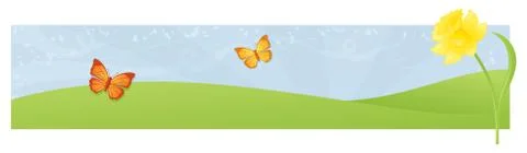 Spring banner Stock Illustration
