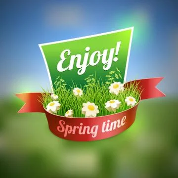 Spring banner Stock Illustration