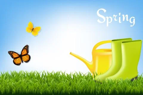 Spring Banner Stock Illustration