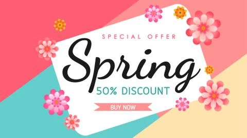 Spring banner Stock Illustration