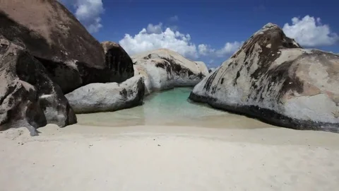 Spring Bay Beach, Virgin Gorda, British Virgin Islands Stock Footage 69249682
