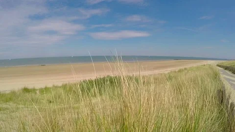 Spring beach. Stock Footage 75839064