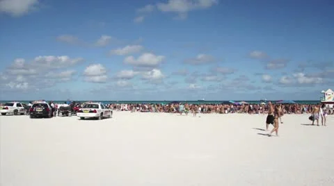 Spring Beak in Miami Stock Footage 10871532