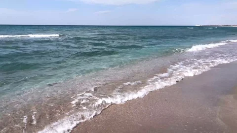 Spring beautiful sea view landscape. Stock Footage 128383918