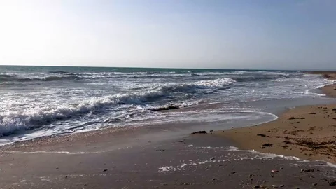 Spring beautiful sea view landscape. Stock Footage 128383981