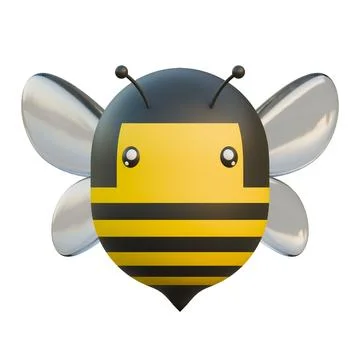 Spring Bee 3D Design Element Stock Illustration