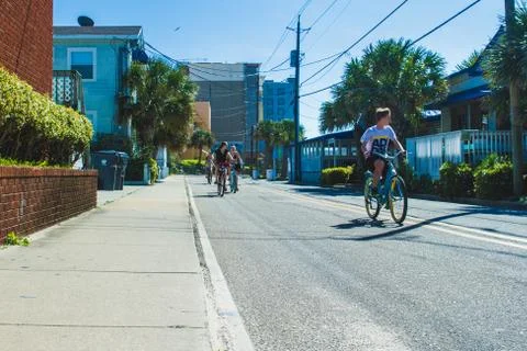 A Spring Bicycle Ride 库存照片