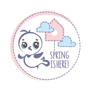 SPRING BIRD LOGO Cartoon Vector Illustration Business Set Stock Illustration