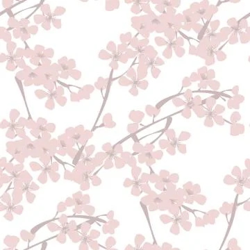 Spring blossom vintage seamless pattern Stock Illustration