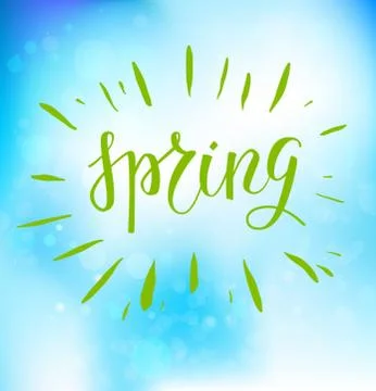Spring blue backdrop Stock Illustration