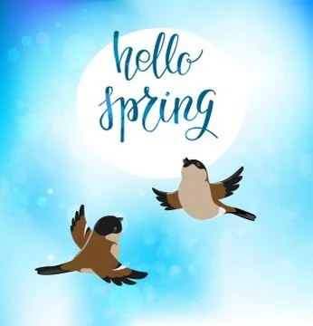 Spring blue backdrop Stock Illustration