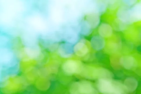 Spring blurred background in blue and green  colors Stock Photos