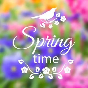 Spring blurry background Stock Illustration