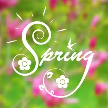 Spring blurry background Illustrazione stock