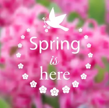 Spring blurry background Stock Illustration