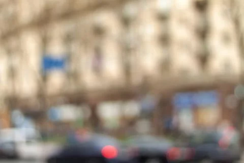 Spring blurry city. Stock Photos