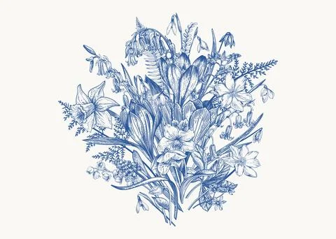 Spring bouquet Illustrazione stock