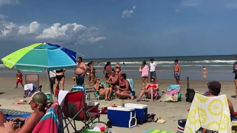 Spring Break Calm at Daytona Beach, Florida Stock Footage 237096622