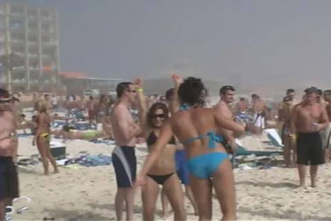 Spring Break Check Me Out In A Black Bikini Stock Footage 12701027