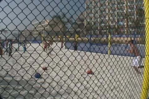 Spring Break Dodge Ball from Panama City Beach, Florida Stock Footage 12701010