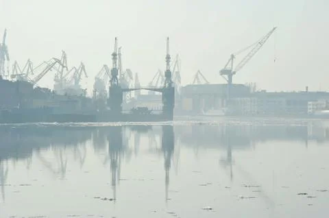 Spring break on the river Neva and the view of the Admiralty shipyard, St. Pe Stock Photos