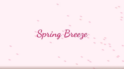 Spring breeze text effect on elegant floral background - Fresh nature seaso.. Stock Footage 336889444