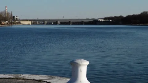 Spring. bridges on the river 動画素材 150056586