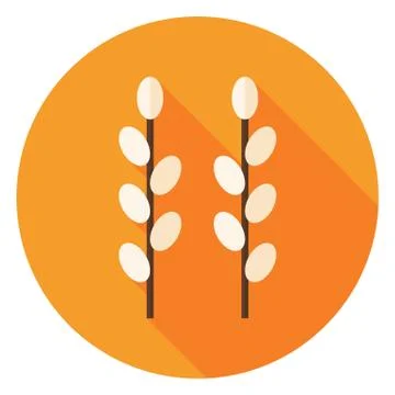 Spring Buds with long Shadow Illustrazione stock