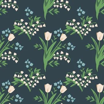 Spring bunches set Stock Illustration