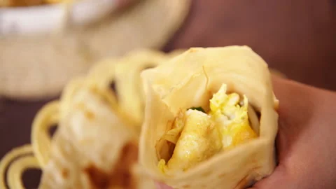 Spring cake, pancake and cabbage (5) Stock Footage 202260484