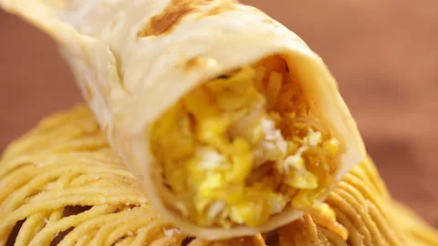 Spring cake, pancake and cabbage (6) Stock Footage 202260515