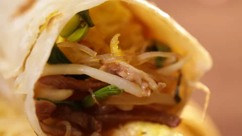 Spring cake, spring vegetables bite, spring begins (2) Stock Footage 202167013