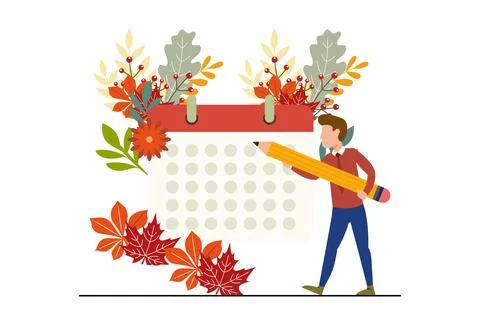 Spring Calendar Concept Illustration Illustrazione stock