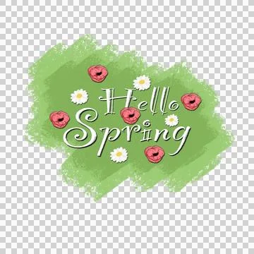 Spring came with "Hello spring"! Stock Illustration