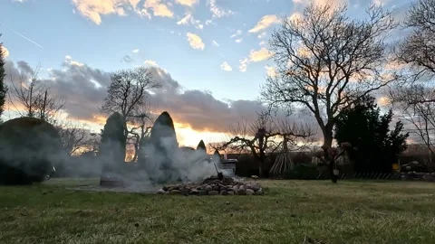 Spring campfire Stock Footage 237256410