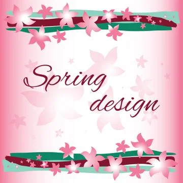 Spring card design Illustrazione stock
