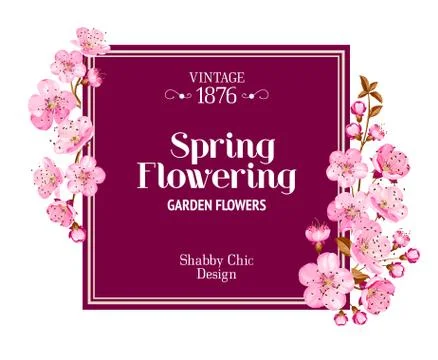 Spring card Illustrazione stock