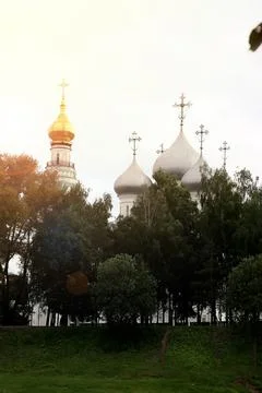Spring cathedral sunset tree Foto stock