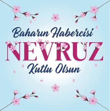 Spring celebration vector design "Baharin ve kardesligin simgesi nevruz bayra Stock Illustration