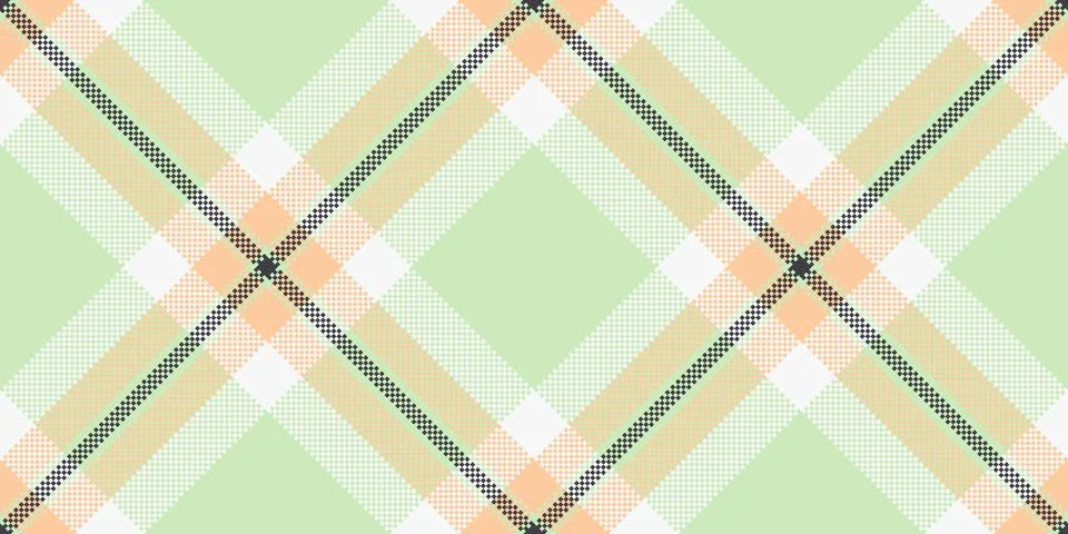 Spring check tartan pattern, 30s seamless plaid texture. Card vector textil.. 스톡 일러스트