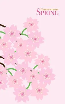 Spring-Cherry blossom of illustration Stock Illustration