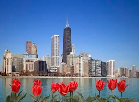 Spring in Chicago Stock Photos