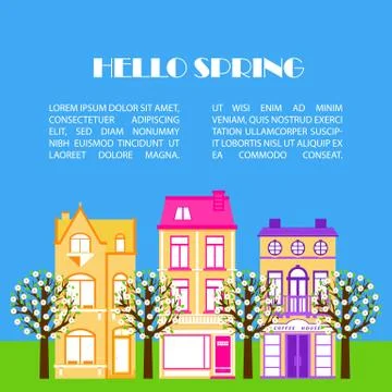Spring city day 2 Stock Illustration