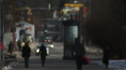 SPRING CITY PEDESTRIAN WALK Stock Footage 49544477