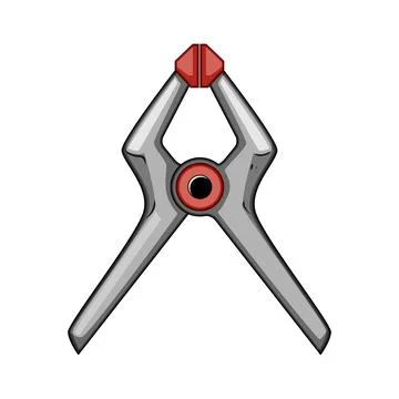 Spring clamp vector illustration for construction work 스톡 일러스트